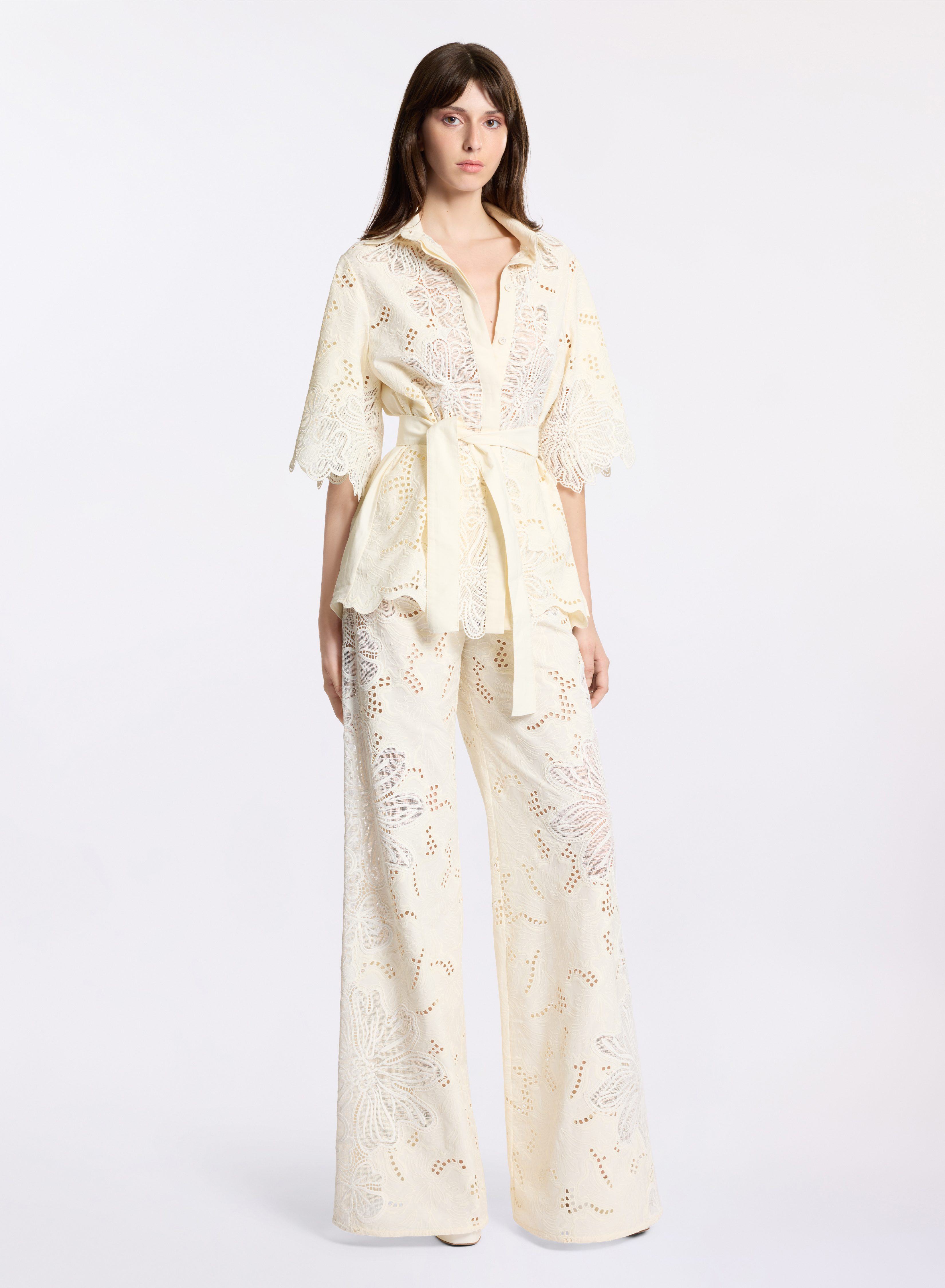 Cotton Embroidered Pants – ELIE SAAB